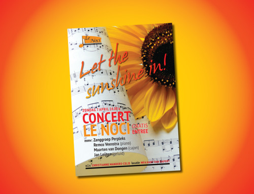 Ontwerp poster CONCERT Le Noci: Let the sunshine in!